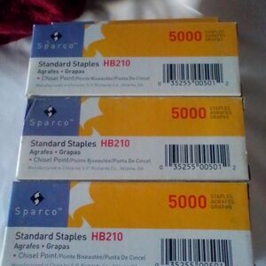 Sparco HB210 Standard Staples - Yellow/Blue Box (5000)